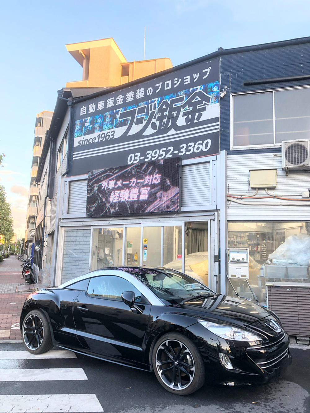 プジョー/ RCZ　各パネル鈑金塗装　ほぼオールペン